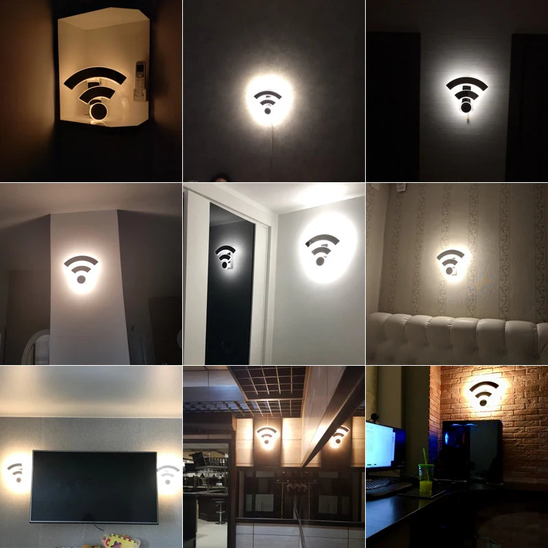 applique murale wifi acrylique pour décoration restaurant hôtel ktv - vue 3 sur 6