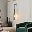 Nordic crystal and copper modern minimalist wall light