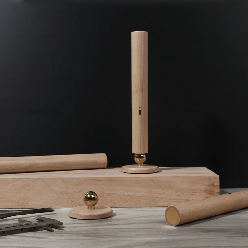 applique murale en bois avec chargement usb et luminosité réglable - vue 7 sur 7