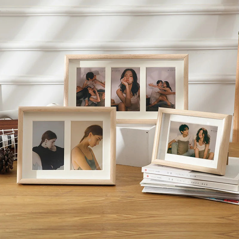 cadre photo en bois pour deux ou trois images suspendu - vue 3 sur 10
