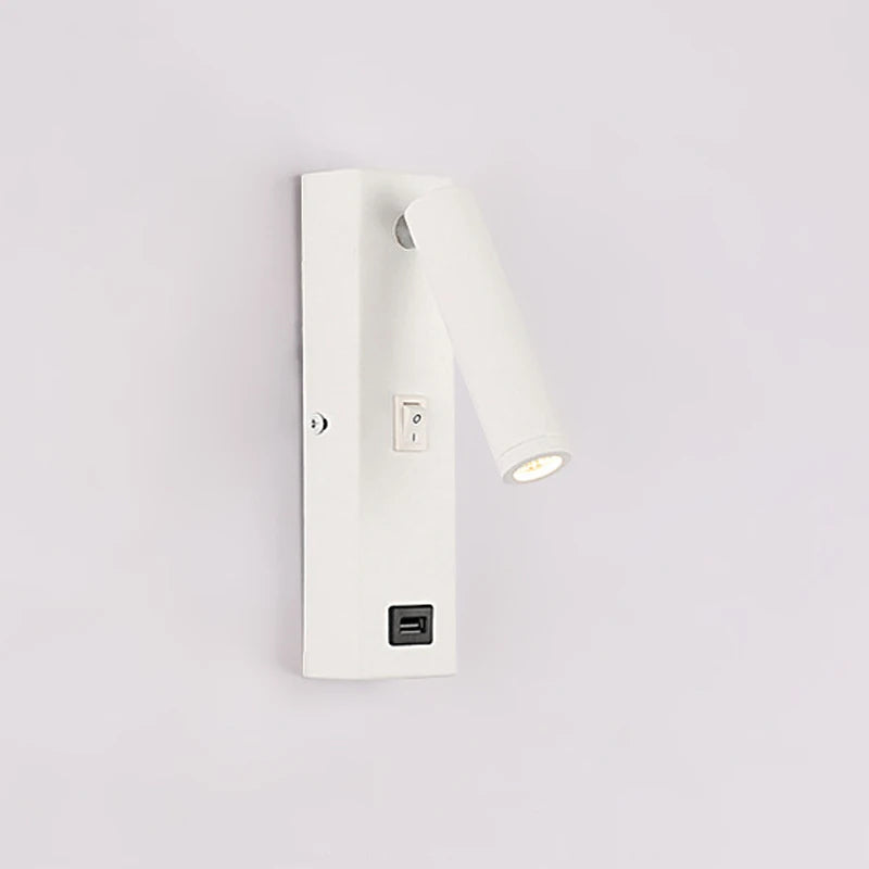 spot led rotatif moderne avec interrupteur en métal pour lecture - vue 5 sur 8