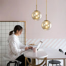 simplistic modern design glass LED pendant light