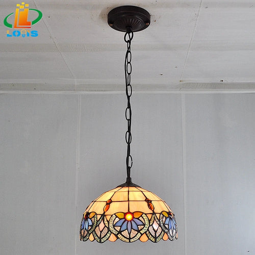 lustre orchidée style tiffany en verre teinté pour intérieur élégant