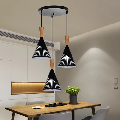 suspension loft vintage avec abat-jour industriel moderne