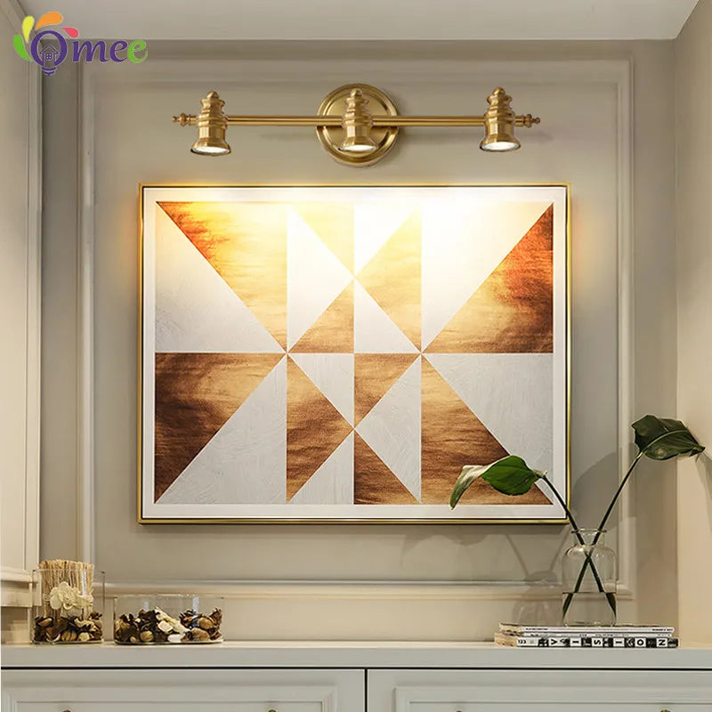 Vintage salle de bains miroir lumières LED vanité applique 2/4 têtes Bronze chambre maquillage miroir avant lampes hôtel maison éclairage intérieur - vue 4 sur 13