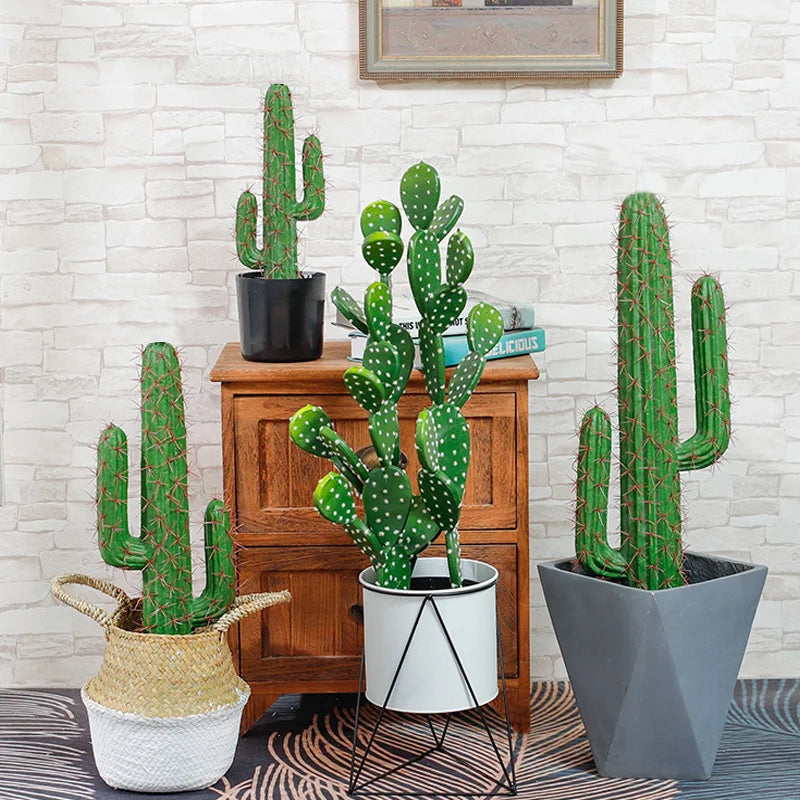 cactus artificiel décoratif pour décoration tropicale moderne - vue 2 sur 7