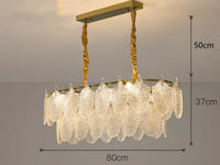 lustre de luxe en verre pour décoration intérieure élégante et moderne