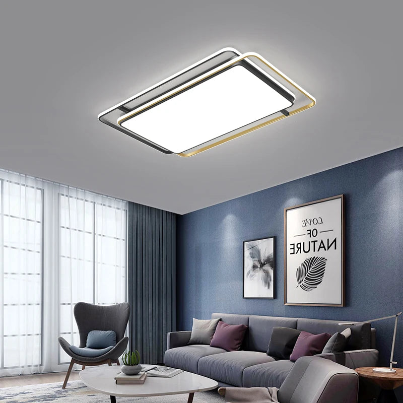 plafonnier led géométrie créative simplicité élégance éclairage intérieur - vue 4 sur 11