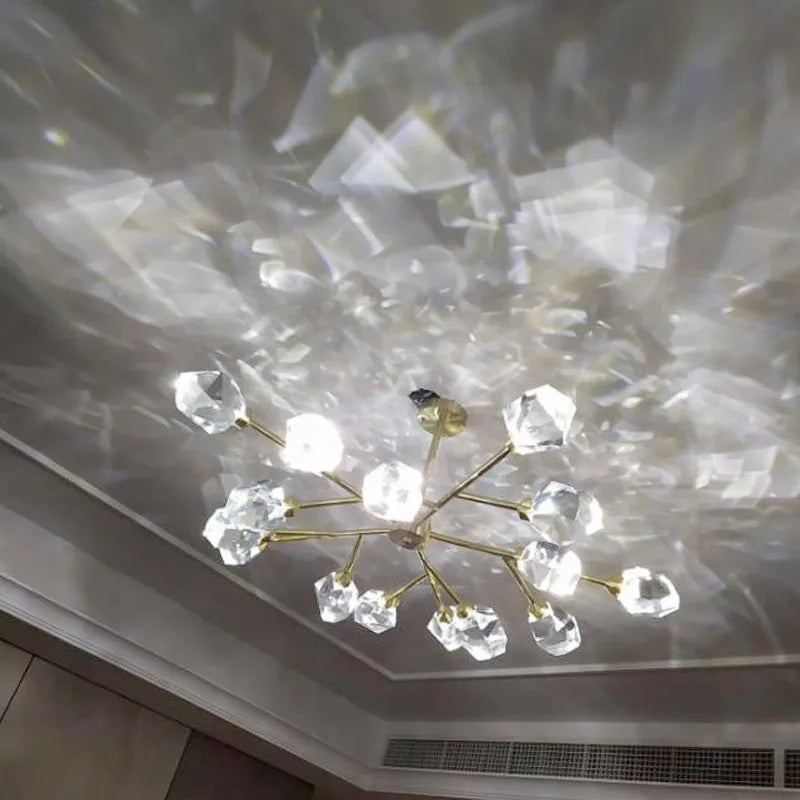 lustre spoutnik design moderne pour décoration intérieure en cristal - vue 6 sur 15