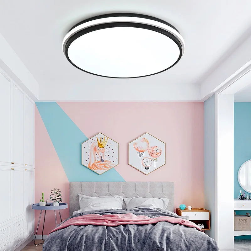 plafonnier moderne à LED ultra fin avec intensité variable - vue 4 sur 9