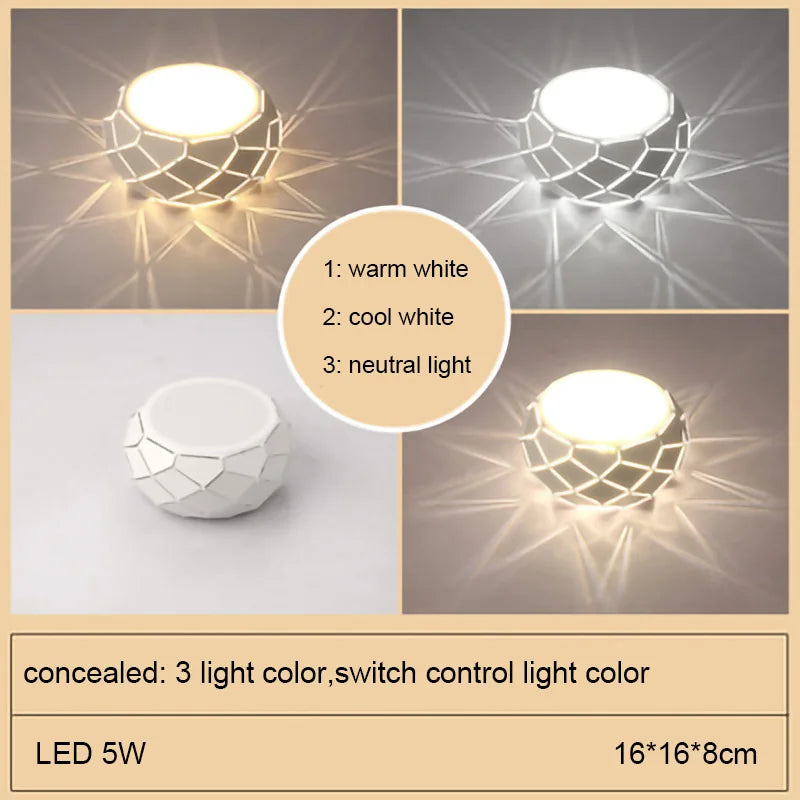 Plafonnier LED moderne simplicité 5W 12W - vue 14 sur 18