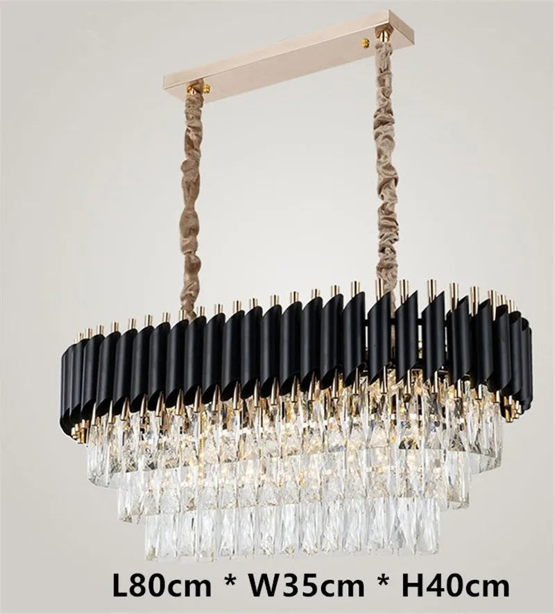 lustre moderne en cristal suspendu pour intérieur élégant - vue 9 sur 9