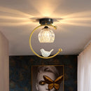 plafonnier led nordique simple en cristal éclairage moderne décoratif