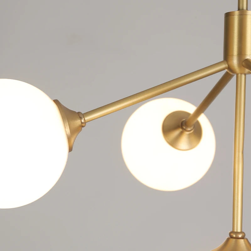 lustre design nordique décoratif avec éclairage led spoutnik - vue 7 sur 9