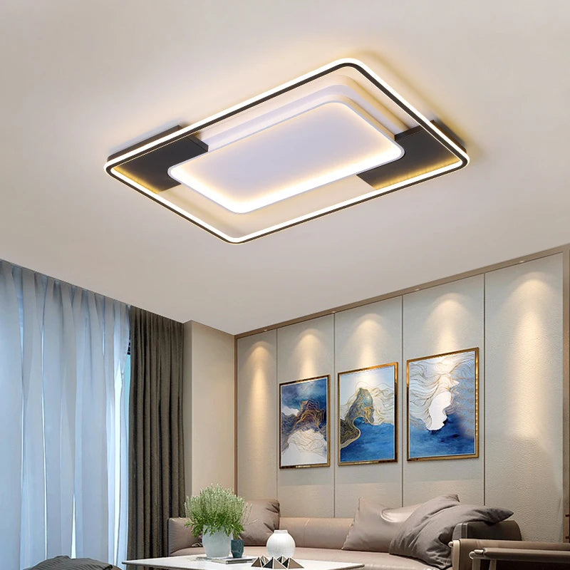 LED ceiling light for minimalist luxury interior atmosphere - vue 5 sur 16