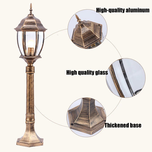 lampe de jardin rétro européenne étanche pour extérieur