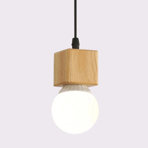 suspension Mengjay Vintage industriel rustique en bois - vue 6 sur 10