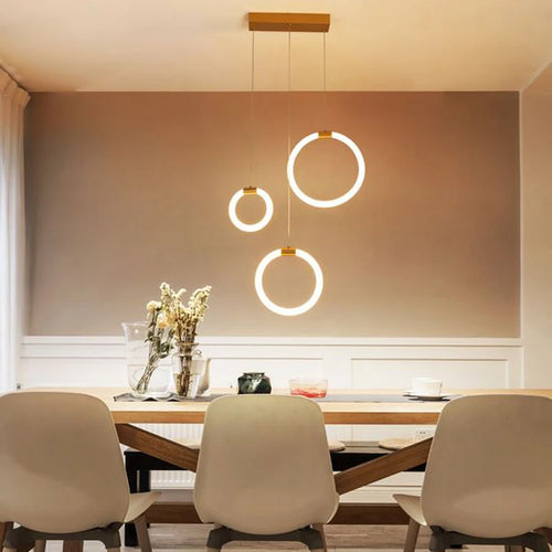 lustre à led moderne en acrylique pour décoration luxe - vue 5 sur 14