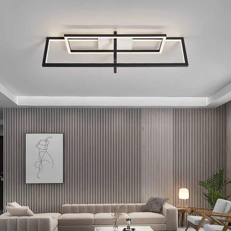 lustre moderne à led minimaliste en acrylique pour plafond - vue 5 sur 6