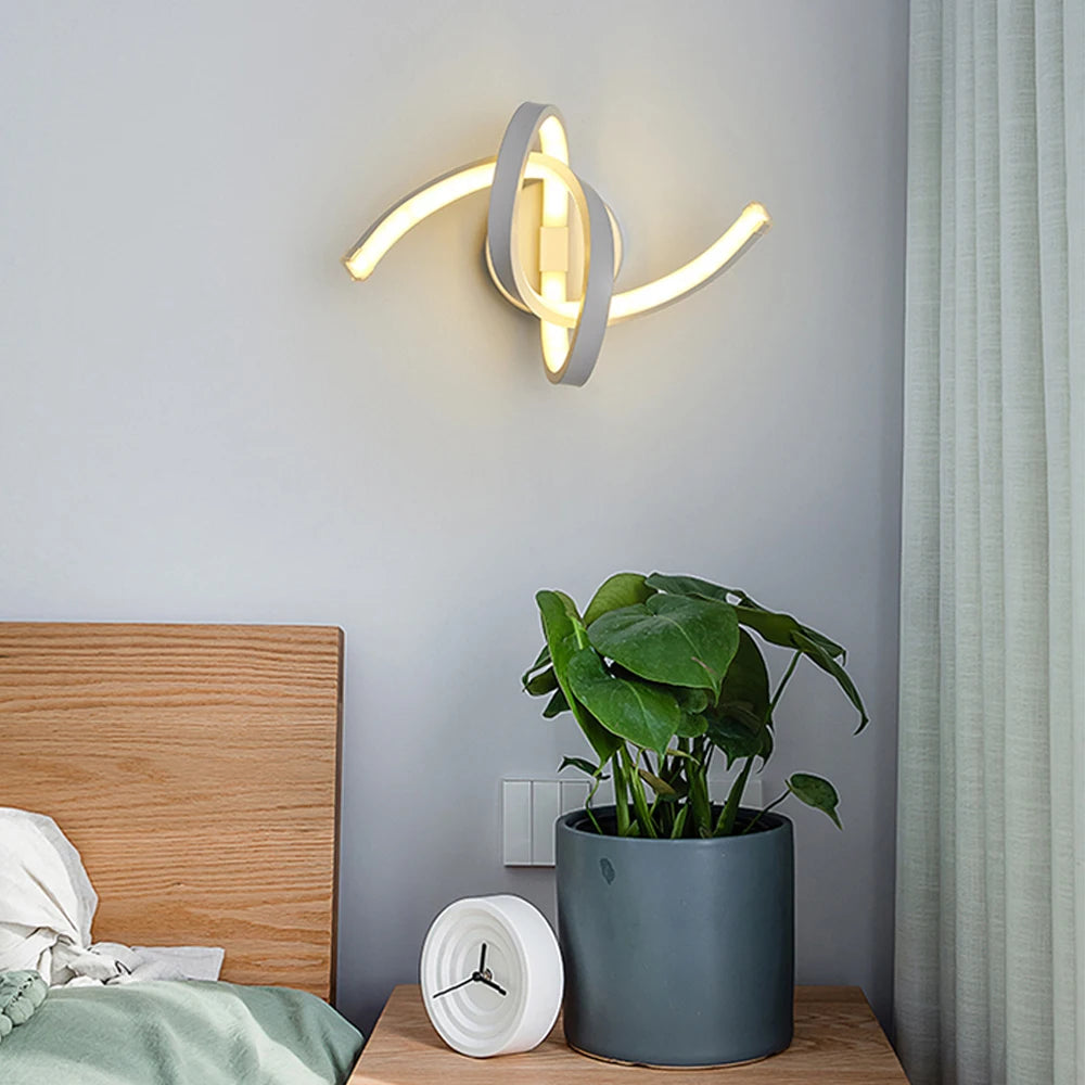 applique murale led moderne style nordique en aluminium - vue 5 sur 11