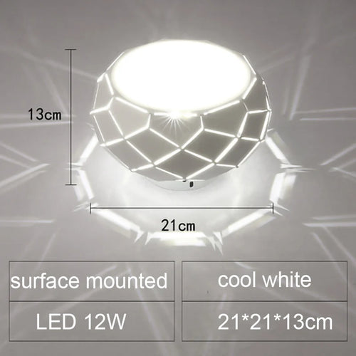 Plafonnier LED moderne simplicité 5W 12W - vue 10 sur 18