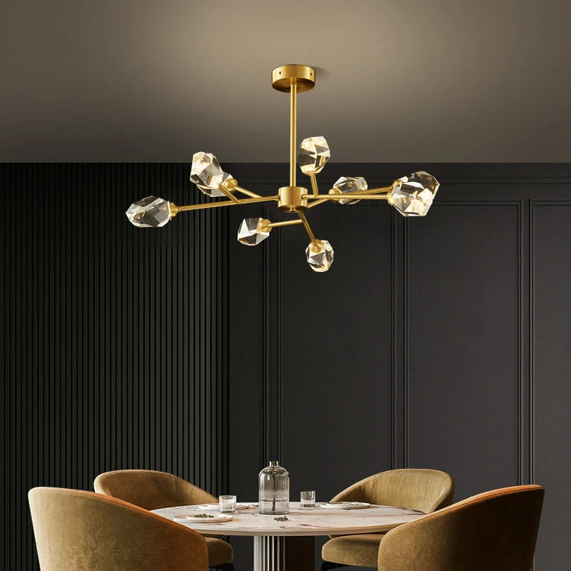 lustre spoutnik design moderne pour décoration intérieure en cristal - vue 5 sur 15