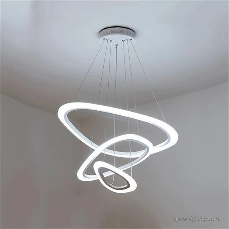suspension moderne à LED en acrylique pour intérieur élégant - vue 4 sur 11