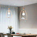 lustre en bois nordique pour oiseaux suspension romantique et chaleureuse