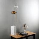 applique murale led moderne avec abat-jour en verre transparent