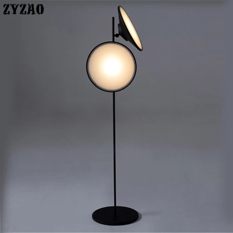 lampadaire nordique double tête design moderne en fer - vue 4 sur 7