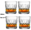 lot 4 verres whisky relief vintage epais resistants