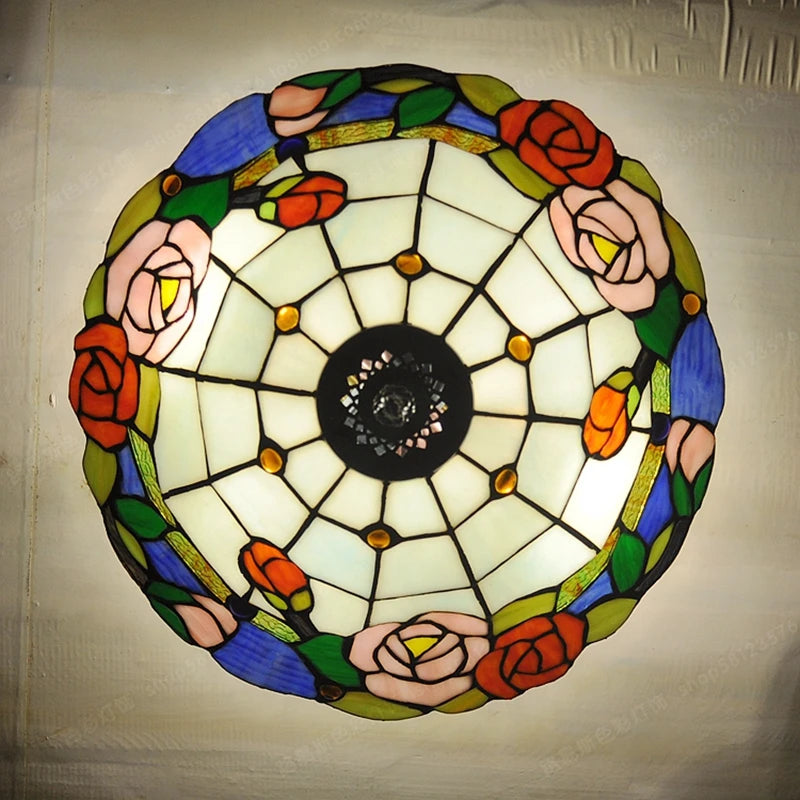 Modern ceiling light tiffany style minimalist design for interior decor - vue 3 sur 6