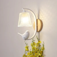 Applique murale led nordique avec appliques d'oiseaux