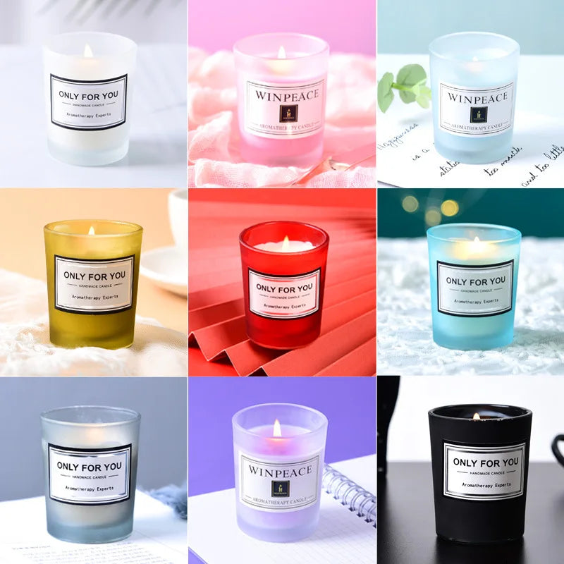 bougie parfumée romantique en cire de soja artisanale avec huiles essentielles - vue 4 sur 26