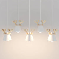 suspension led style nordique avec décoration élan