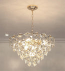 lustre suspendu à led en métal doré moderne et élégant pour éclairage intérieur