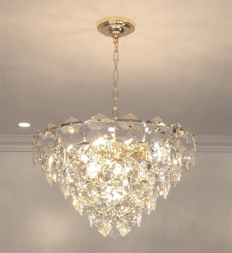 lustre suspendu à led en métal doré moderne et élégant pour éclairage intérieur - vue 6 sur 6