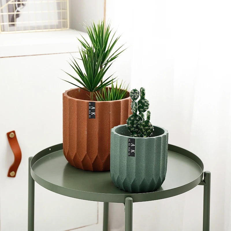 moule silicone pot fleurs créatif style nordique jardinage cylindrique - vue 6 sur 9