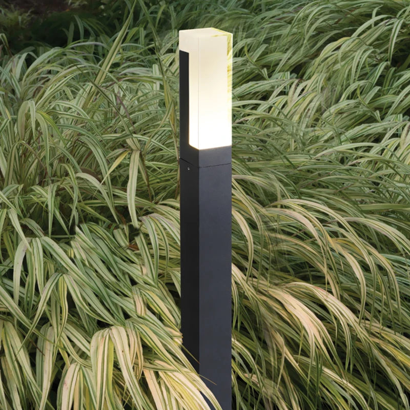 Lampe à gazon moderne lumière extérieure en aluminium étanche à l'eau porche jardin IP54 lampe à gazon extérieure maison cour décor paysage lumières - vue 6 sur 10