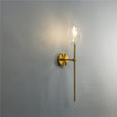 applique murale led moderne avec abat-jour en verre transparent