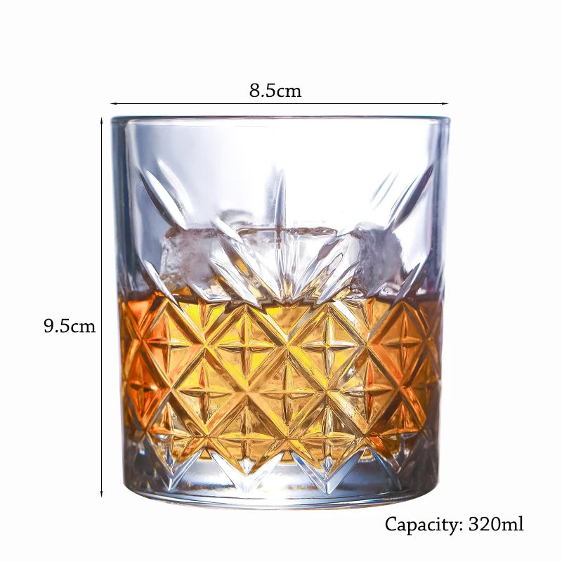 Verres whisky old fashioned relief élégant bourbon rhum