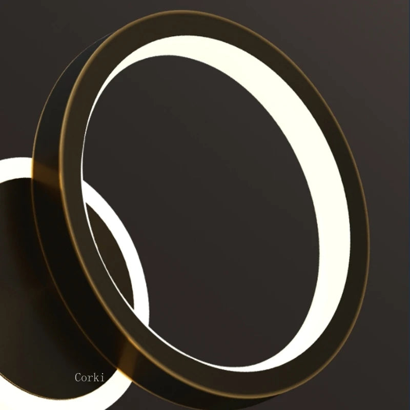 applique murale moderne à led rotative trois lumières tamisées - vue 7 sur 16