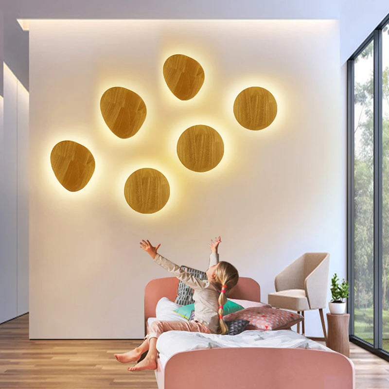 applique murale led moderne en bois avec originalité nordique - vue 5 sur 10