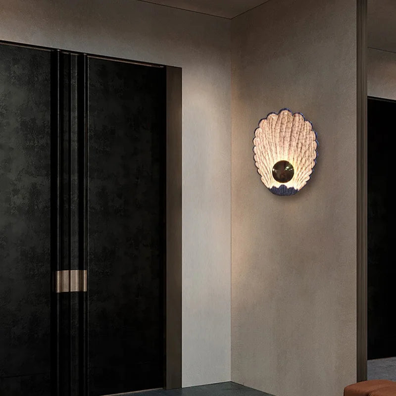 applique murale moderne led avec petite coquille créative - vue 5 sur 7