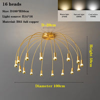 lampe étoilée de luxe en cuivre haricot magique