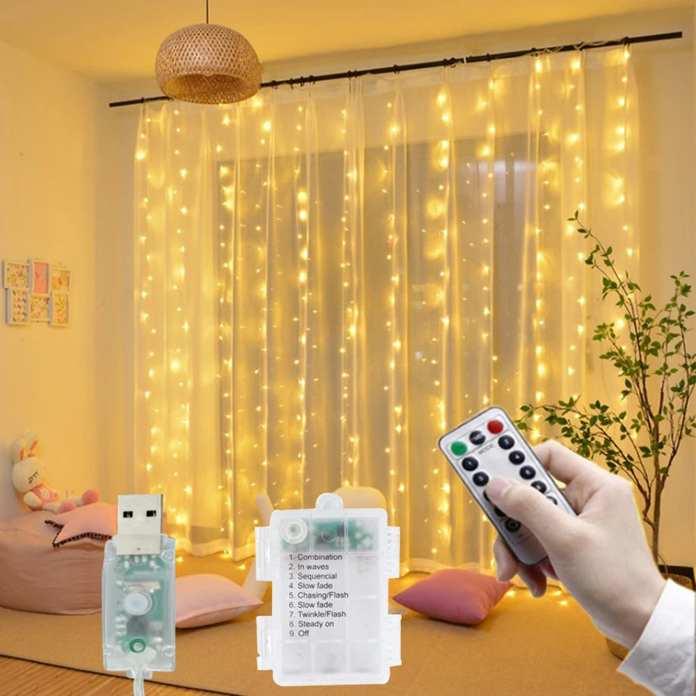 guirlande lumineuse led à piles pour décorations festives et mariage - vue 2 sur 10