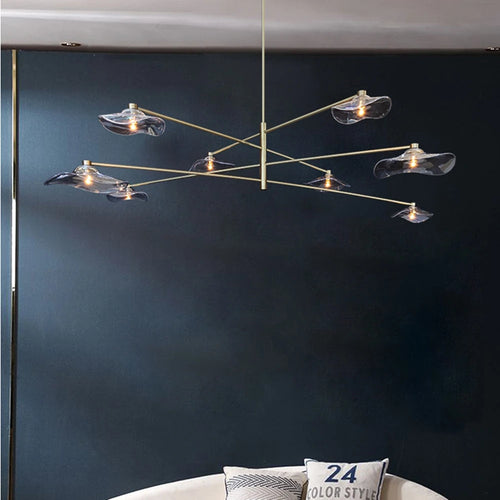 lustre à fleurs led design moderne fait main pour intérieur créatif
