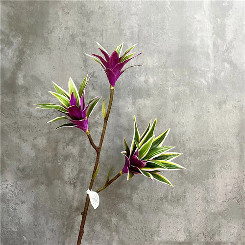 Large artificial lily branches with realistic foliage for decoration