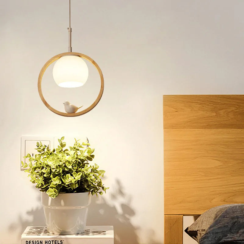 suspension led traditionnelles en forme d'oiseau pour décoration intérieure - vue 5 sur 8