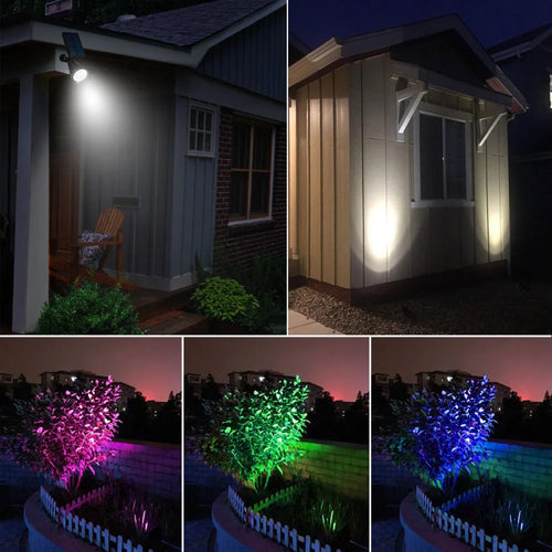projecteur solaire réglable à 7 led pour jardin étanche décoratif - vue 4 sur 9